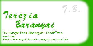 terezia baranyai business card